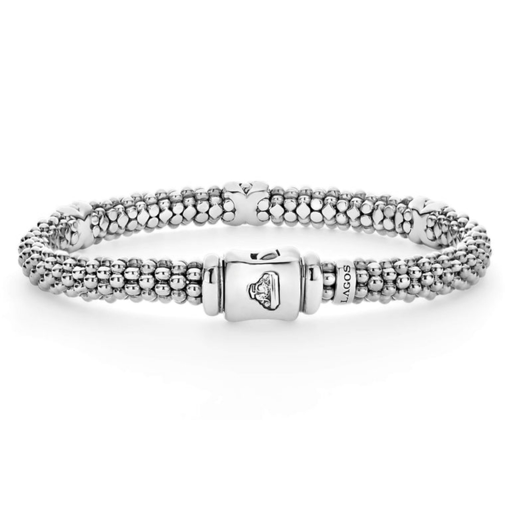 Lagos caviar diamond bracelet